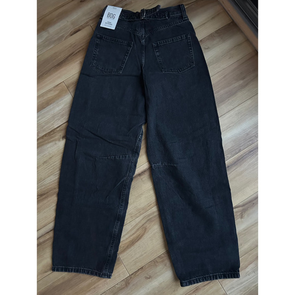 BDG Urban Outfitters Black Logan Buckle Baggy Barrel Jean Y2K NWT - Picture 4 of 14